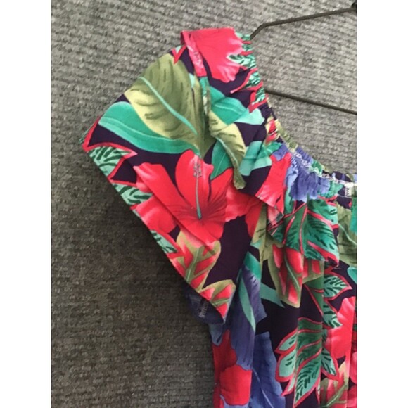 Hilo Hattie Muumuu Dress Women's Large Maxi Hawaiian Luau Hawaii Floral Hibiscus - Picture 3 of 4